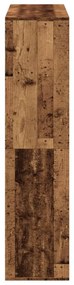 antik fa színű szerelt fa térelválasztó 100 x 33 x 135 cm