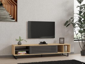 TV asztal/szekrény Samba (zafír tölgy + antracit). Akció -19%. 1088486