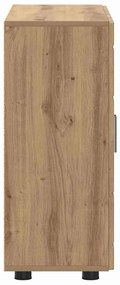 Széf polcokkal kézműves tölgy 55.5 x 29 x 100 cm Faanyag