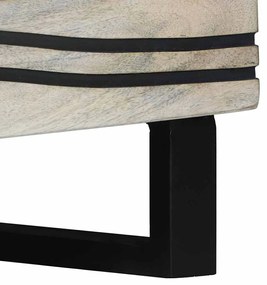 Dohányzóasztal Beige és fekete 80 x 50 x 40 cm