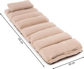 DIVERO Állítható nyugágy bézs színű