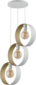 SIGMA LIGHTING 32291 HAPPY Többágú Függesztett Lámpa Fehér, Arany E27 IP20