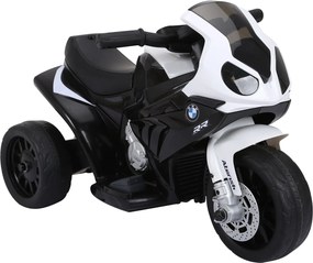 HOMCOM Elektromos Gyerekmotor BMW S1000RR Zenével és Fényszóróval, 18-36 Hónapos Gyermekeknek Fekete | Aosom