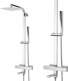 Zuhanyszett Kádhoz Oszlop Kifolyócsővel És Termosztatikus Csapteleppel Inea