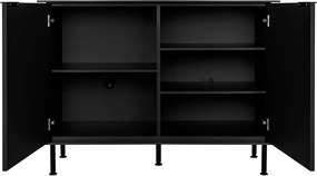 Fekete komód kábellyukkal 120x88x50 cm Suumo – noo.ma