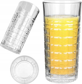 Italos Pohár Víz Italok 350ml Gyümölcslé Magas Vastag Üveg Ajándék