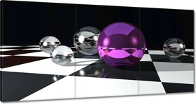 Vászonkép 180x90 Lila gömb a rácson