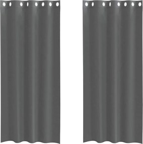 vidaXL 2 db sötétszürke fátyolfüggönyök rojtokkal 140x225 cm