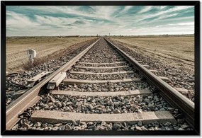 Poszterek keretben 60x40 Vasúti sínek Vasút