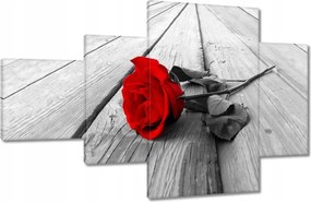 Vászonkép 130x80 Vörös rózsa a fán