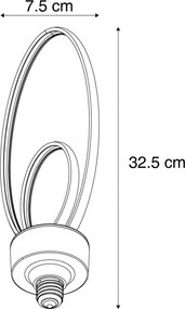 E27 LED Deco izzó fekete 6W 450 lm 3000K