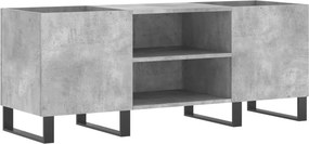 vidaXL betonszürke szerelt fa hanglemezszekrény 121x38x48 cm
