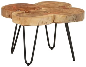 tömör akácfa dohányzóasztal 4 rönkszelet 36 cm