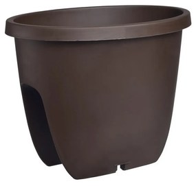 Gardenico virágtartó erkélykorlátra Balconia OVI barna, átmérő: 30 cm