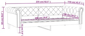 krémszínű műbőr kanapéágy 100 x 200 cm