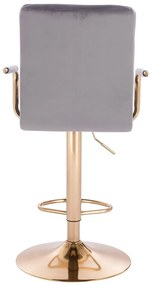 HC1015WP Grafit modern velúr szék arany lábbal
