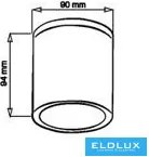 ELDLUX H94-B Modern Kültéri Mennyezeti Lámpa IP44
