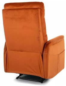Vinci Velvet masszázsfotel, narancs