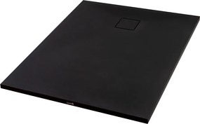 Cagliari || Black 80x120x2,6 cm szögletes, SMC zuhanytálca szifonnal