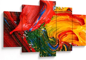 Kép - Kékítő absztrakció ecsettel (150x105 cm)