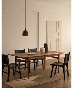 Bővíthető étkezőasztal hosszabbító asztallappal, diófa dekorral 100x200 cm Elan – Kave Home