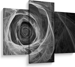 Kép - Absztrakt rózsa fekete-fehér (90x60 cm)