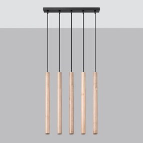 Sollux SL.1269 - Csillár zsinóron PASTELO 5xG9/8W/230V fa
