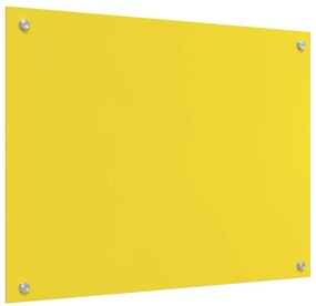 Konyhai hátfal Sárga 80x60x0,6 cm Edzett üvegből