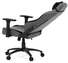Gamer szék hintamechanikával, szürke szövetkárpittal. KA-F12 GREY2