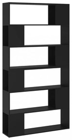 fekete térelválasztó könyvszekrény 100 x 24 x 188 cm