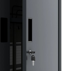 Fém szekrény JAN Compact 1750 x 800 x 400 mm, antracit