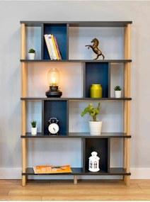 Könyvespolc, antracit, 90 cm