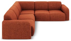 Téglavörös sarokkanapé (variálható-L alakú) Molino – Micadoni Home