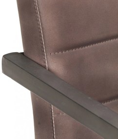 2 db barna valódi bőr szánkótalpas étkezőszék