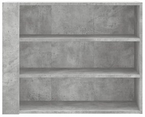 betonszürke szerelt fa faliszekrény 75 x 35 x 60 cm