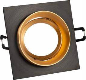 Lika MR16 süllyesztett lámpatest szögletes fekete/arany 322029