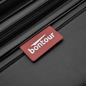 BONTOUR “SPINNER” Nagy Duplakerekes Gurulós bőrönd, 76x50,5x29,5 cm, Fekete