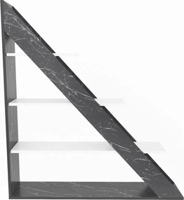 Pisagor könyvespolc, márvány-fehér, 120 cm