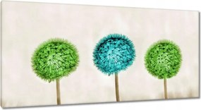 Vászonkép 115x55 Lime pitypangok