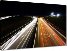 Vászonkép 90x60 Autópálya Utca Éjszaka