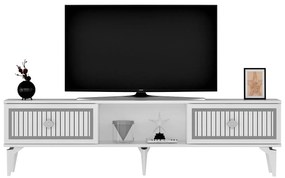 TV asztal/szekrény Kututa 2 (fehér + ezüst) . 1095226