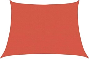 vidaXL terrakotta trapéz alakú HDPE napvitorla 160 g/m² 4/5x3 m