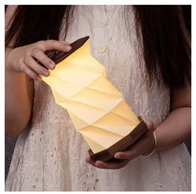 Sötét natúr színű USB fénydekoráció ø 12 cm Twist Hexagon – Gingko