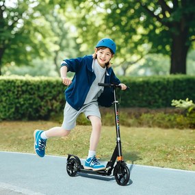 AIYAPLAY gyerek roller állítható kormányokkal, összecsukható roller, acél, fekete