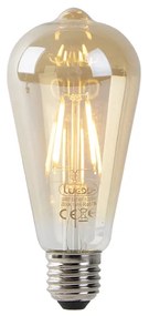 LED izzószál ST64 4W 2200K arany világos-sötét érzékelővel
