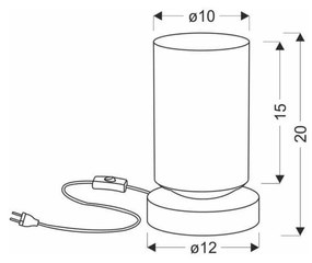 Fekete asztali lámpa üveg búrával (magasság 20 cm) Aspra – Candellux Lighting