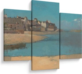 Kép - Odilon Redon, Village by the Sea in Brittany, reprodukciók (90x60 cm)