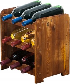 Bortartó állvány fa bortartó állvány polccal könyvespolc alkoholtartó szekrény 9cipő