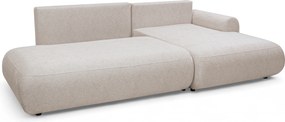 Lotulis L II sarokkanapé ágyfunkcióval jobb oldali - krém vízlepergető kötött Blur 01