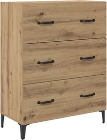 vidaXL Széf fiókkal Artisan tölgy 69,5 x 34 x 90 cm Műszaki fa és vas